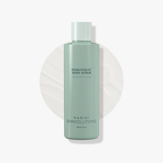 Bioglycolic Body Scrub - Body Wash with Glycolic Acid to Resurface Texture and Exfoliate Legs and Arms - Marini SkinSolutions