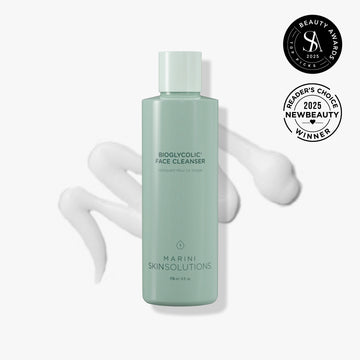 Bioglycolic Face Cleanser awarded best exfoliating cleanser by NewBeauty magazine - Resurface texture and exfoliate pores - Marini SkinSolutions