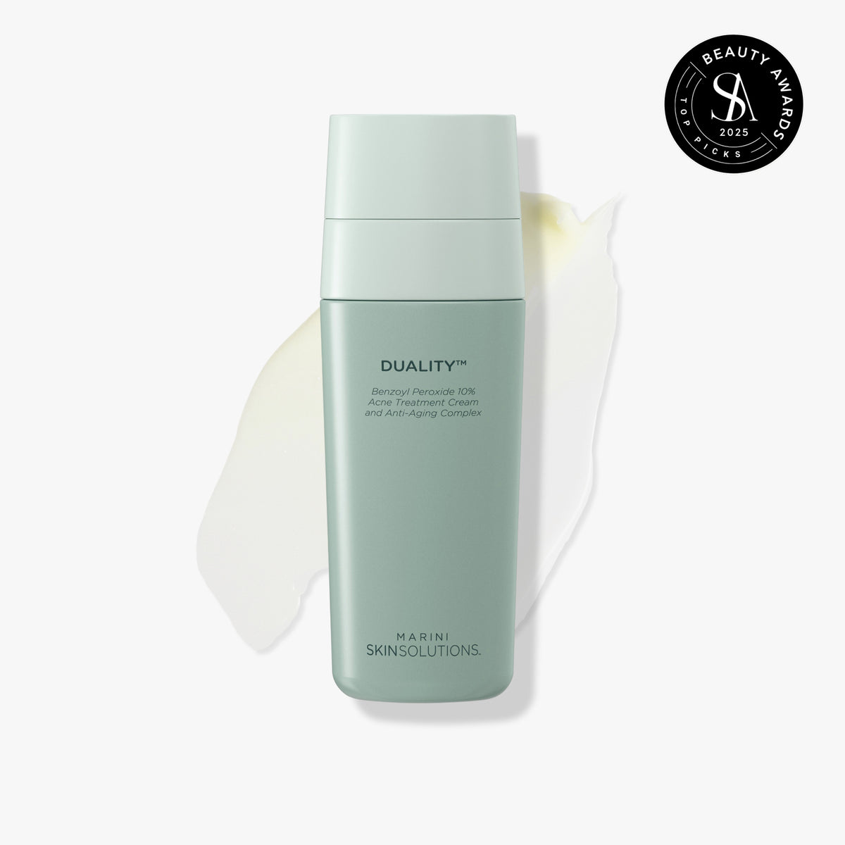 Duality Acne Treatment with Benzoyl Peroxide and Retinol - Award Winning Acne and Wrinkles Face Cream - Best Skin Care for Adult Acne with Proven Clinical Results - Marini SkinSolutions