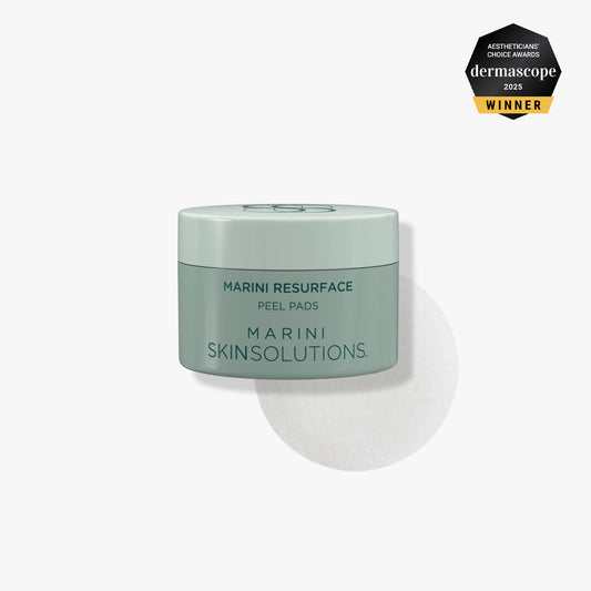 Marini ResurFace Peel Pads for Anti-Aging and Wrinkles - advanced peels at home for exfoliating texture and smoothing wrinkles - Marini SkinSolutions